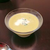 グリーンピースとそら豆の冷製クリームスープ